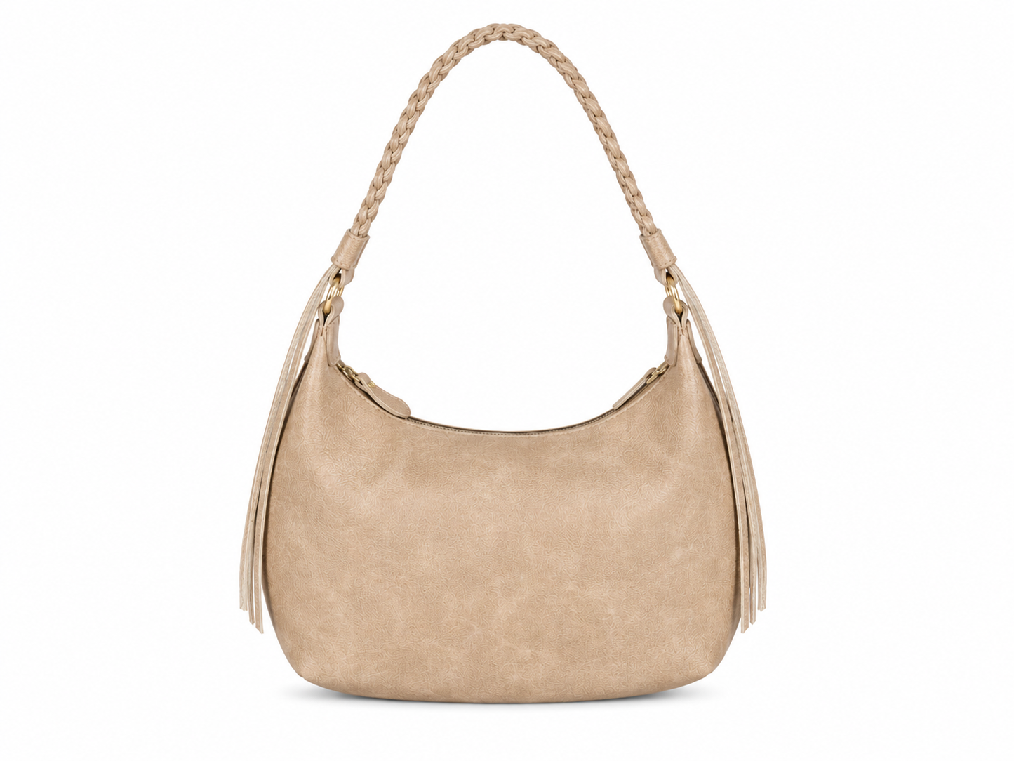 Beige braided bag