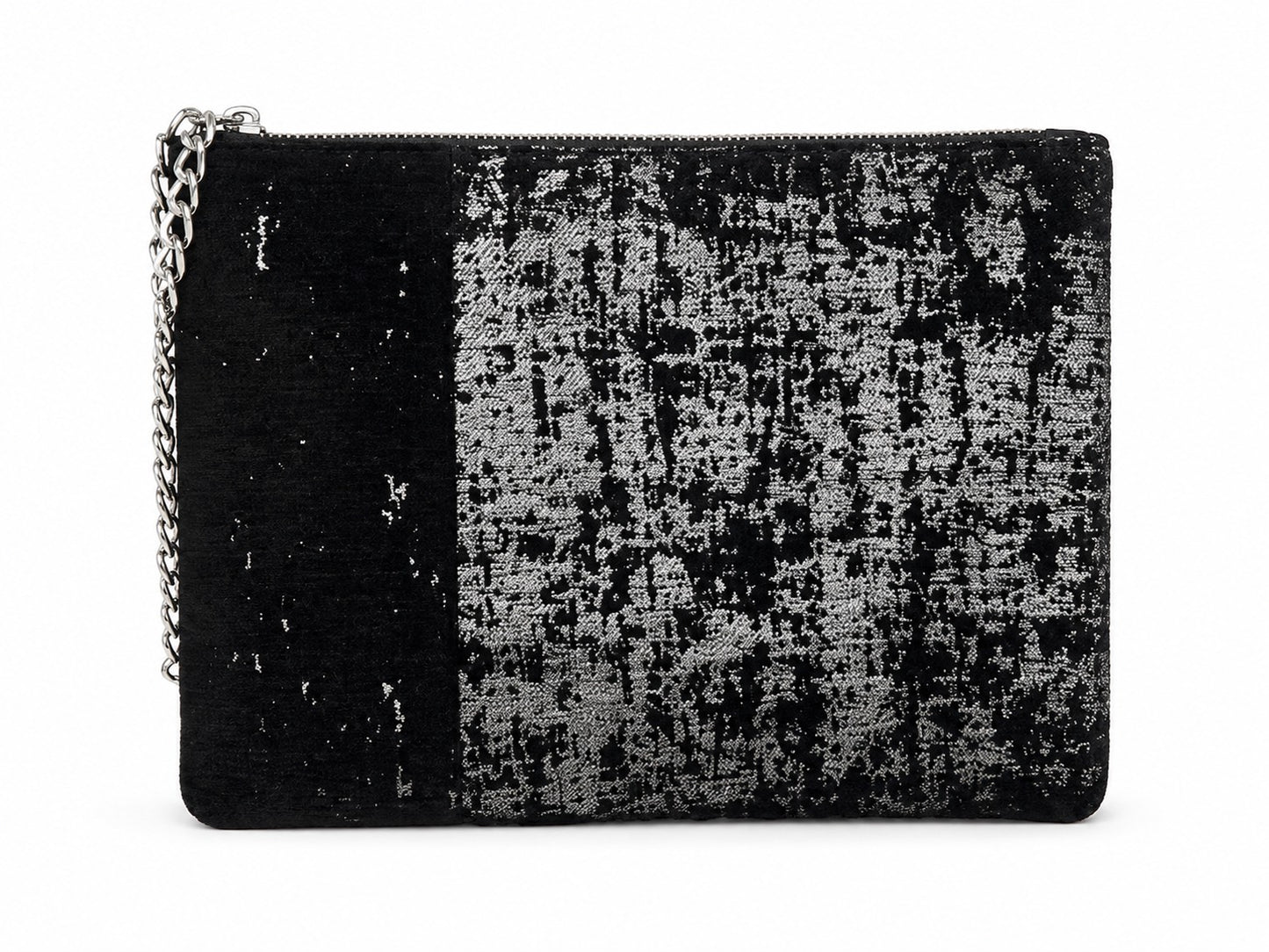 Silver and Black Clutch
