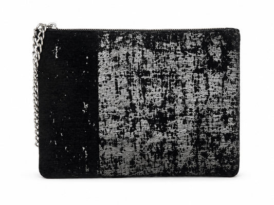 Silver and Black Clutch