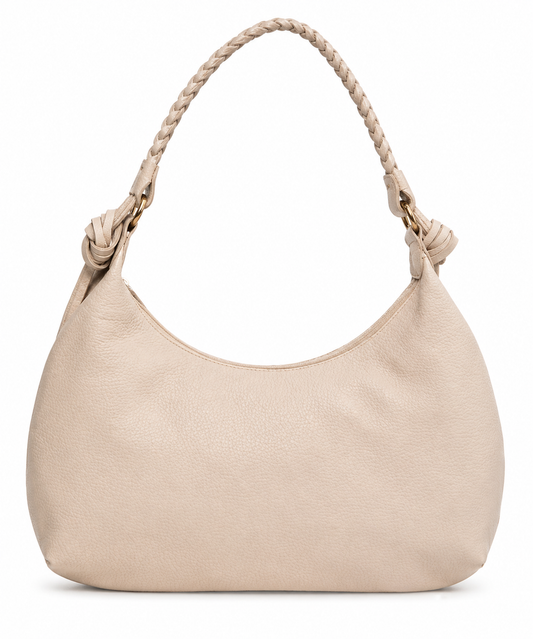 beige shoulder bag