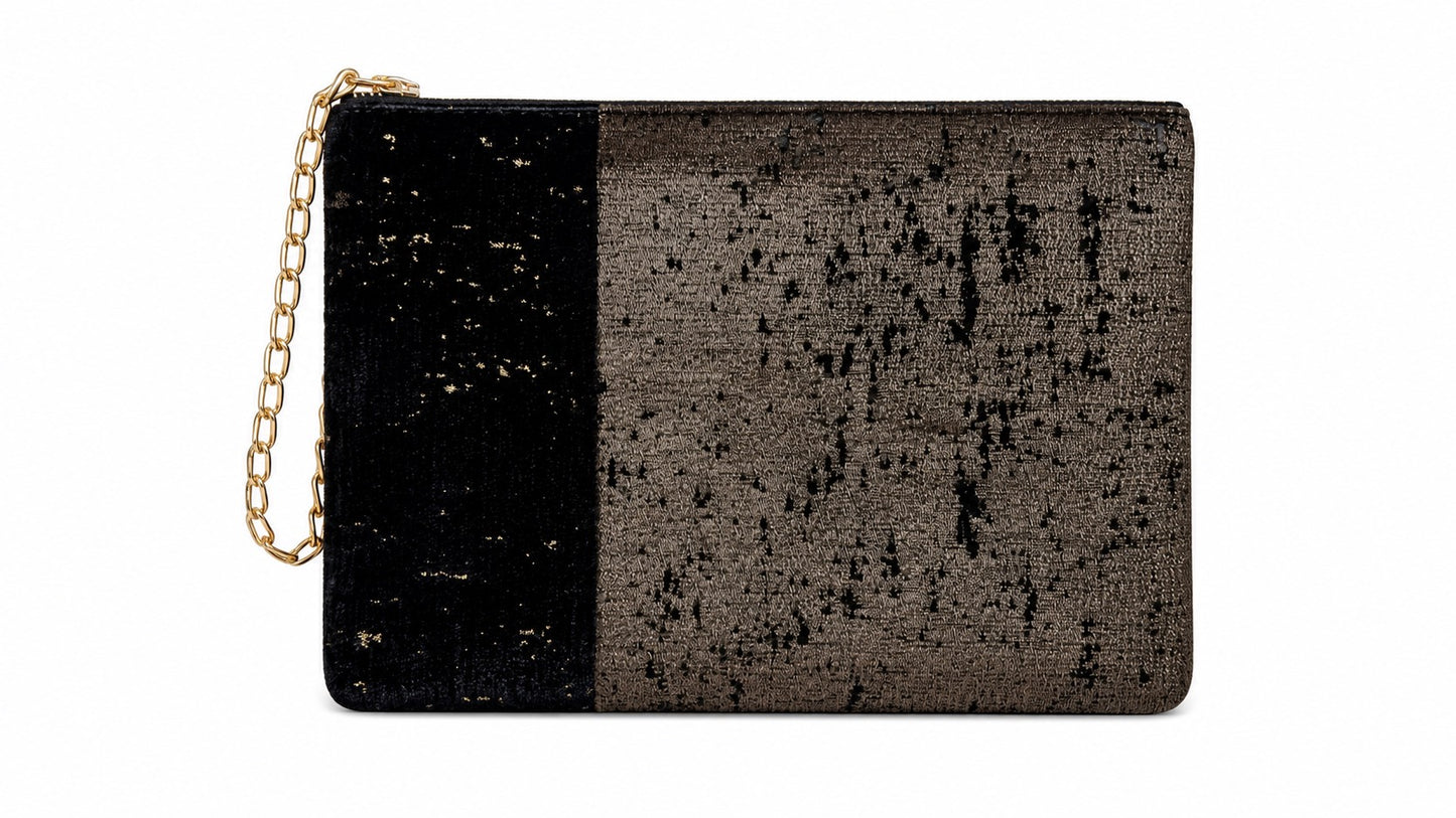 Gold and Black Clutch
