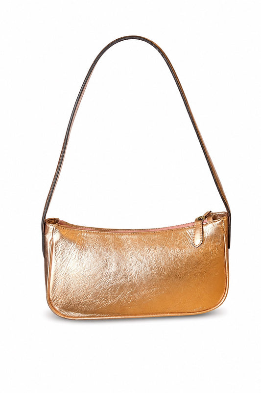 Rose gold shoulder bag